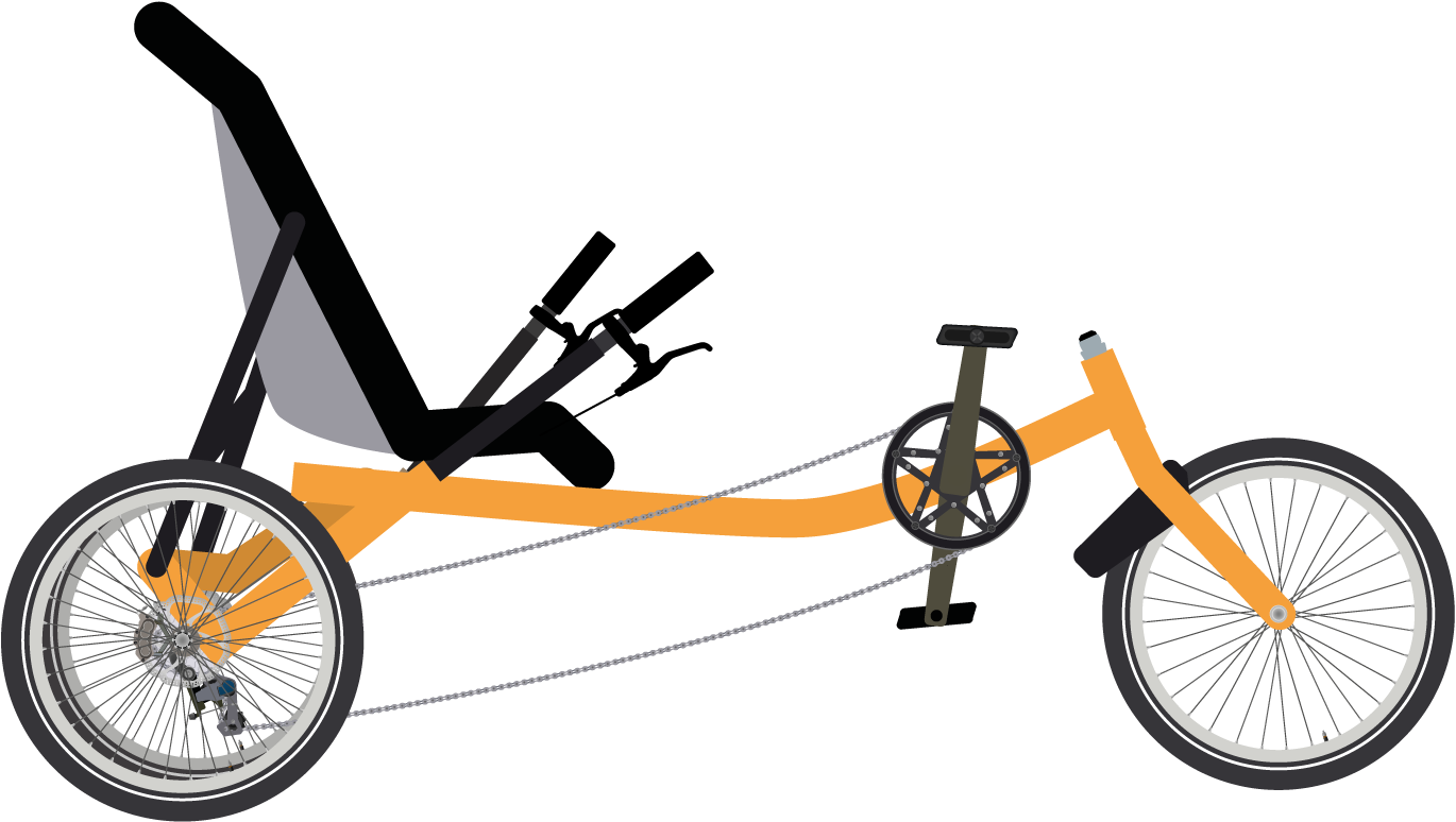 Sporty lean back bike icon